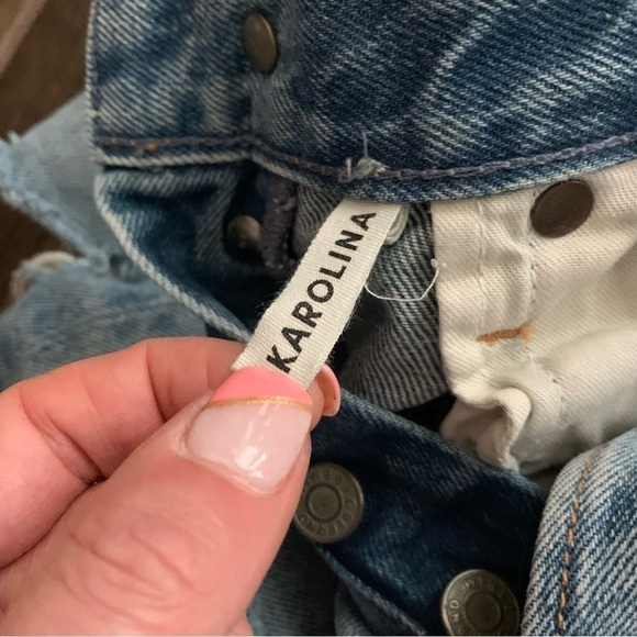 GRLFRND Karolina High Rise Skinny Distressed Jeans Butt Rip Little More Love 24 - Picture 13 of 15